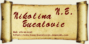 Nikolina Bucalović vizit kartica